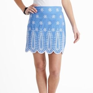 Vineyard Vines Blue and White Floral Skirt